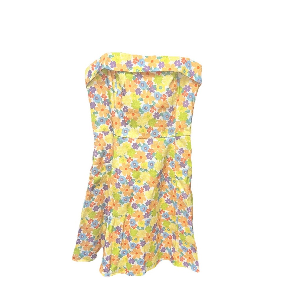 Idem Ditto Strapless Mini Dress Floral ‎ - Sz Medium - Party Formal Dance M